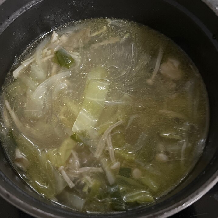 簡単★野菜ときのこのヘルシー春雨スープ